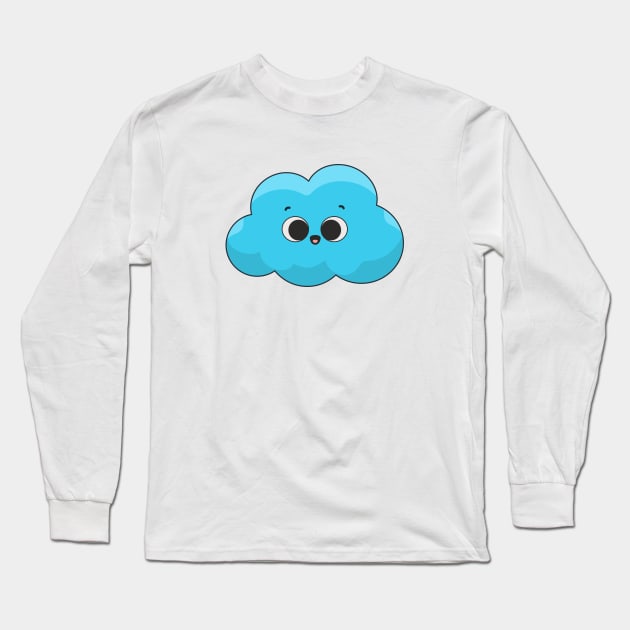 Cute cloud illustration Long Sleeve T-Shirt by Raybble